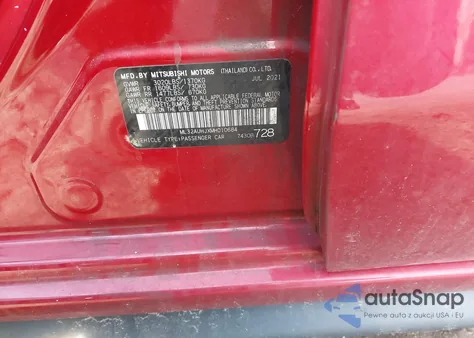 2021 Mitsubishi Mirage Carbonite Edition/Es/Le from USA, damaged, VIN ML32AUHJXMH010684